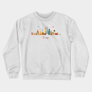 Europe skyline Crewneck Sweatshirt